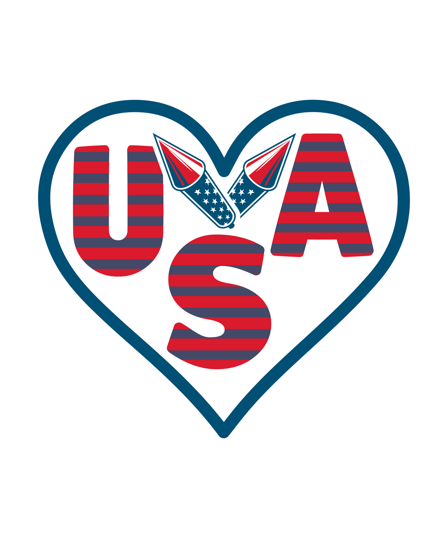 Love USA Design - DTF Ready To Press - Heat Press Transfer