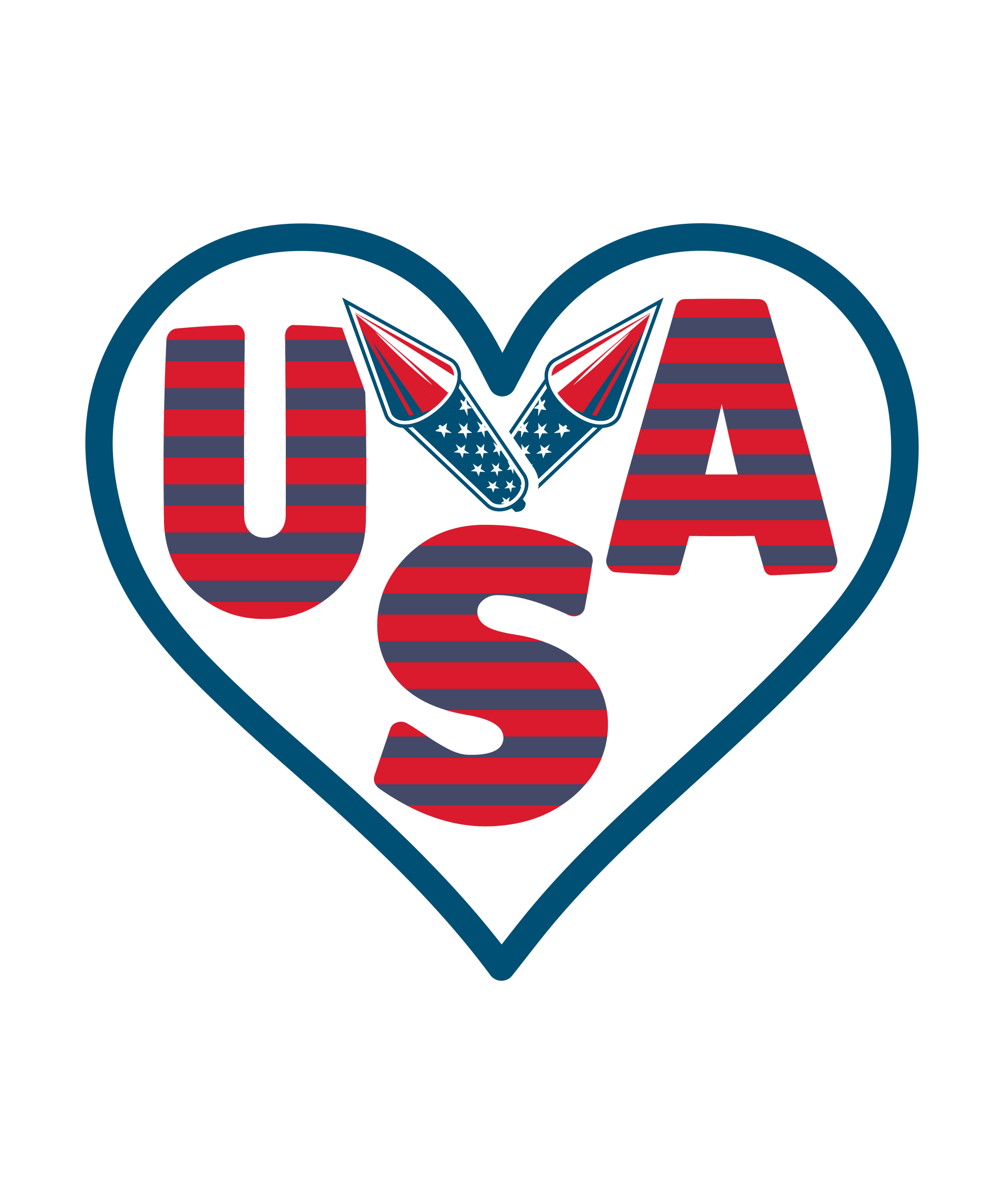 Love USA Design - DTF Ready To Press - Heat Press Transfer