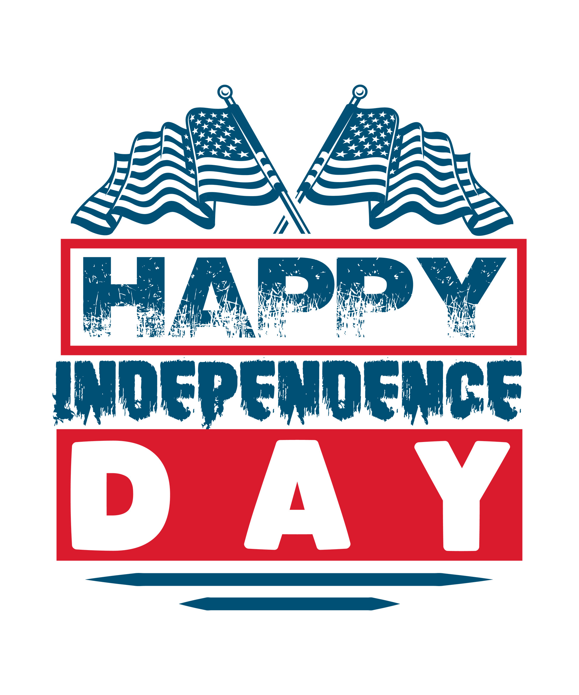 Happy Independence Day Design - DTF Ready To Press - Heat Press Transfer