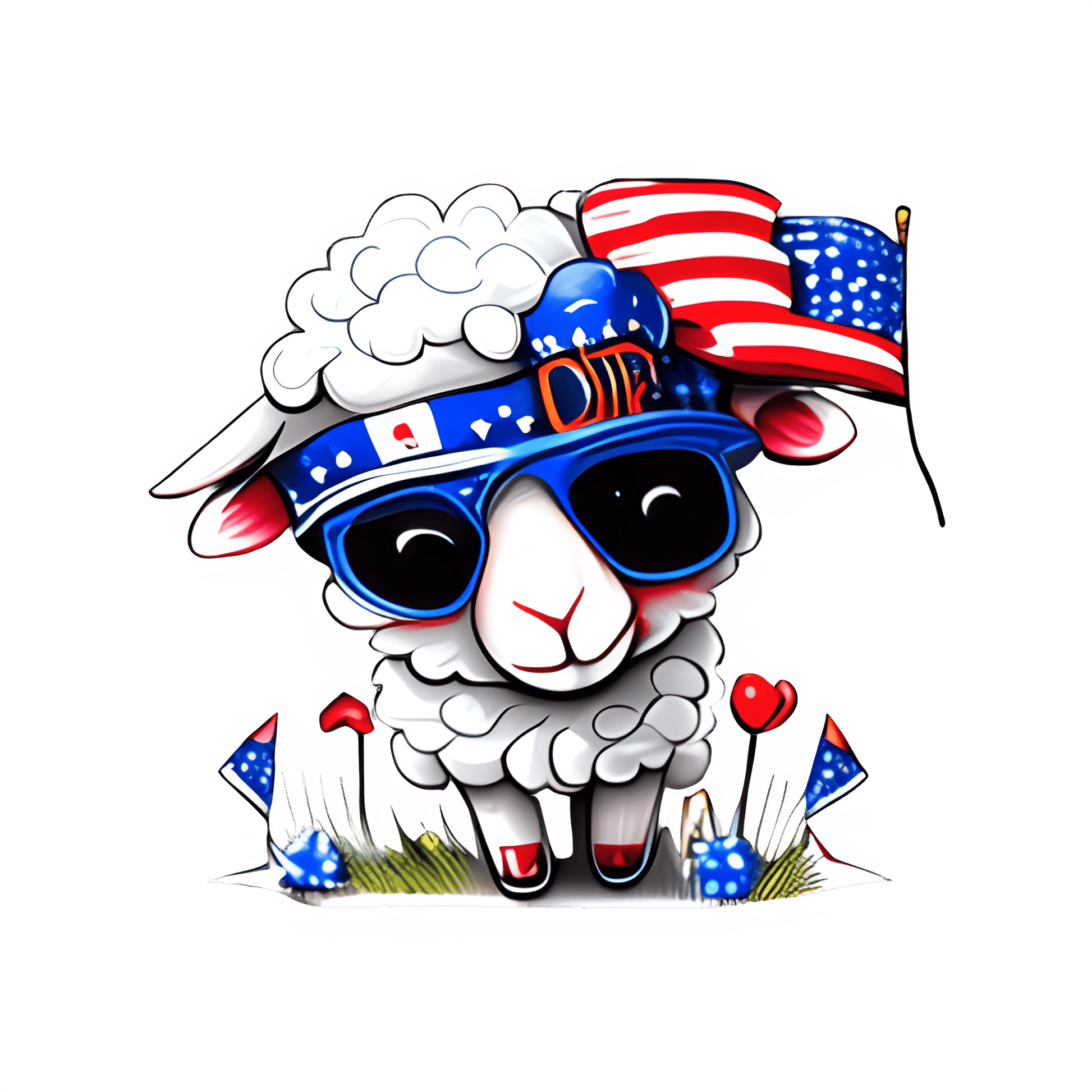 Funny 4th Of July Animal Design - DTF Ready To Press - Heat Press Transfer