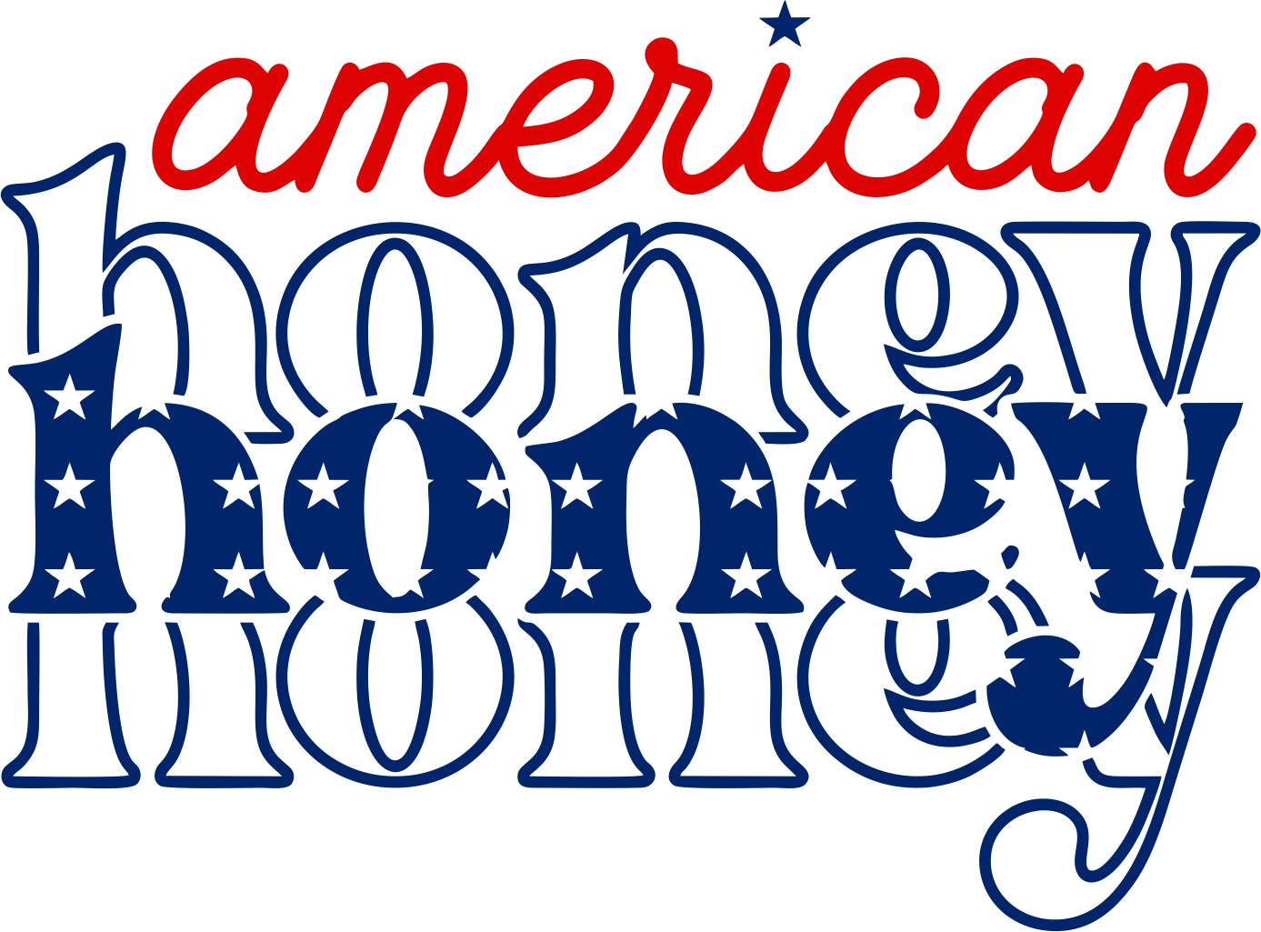 American Honey Design - DTF Ready To Press - Heat Press Transfer