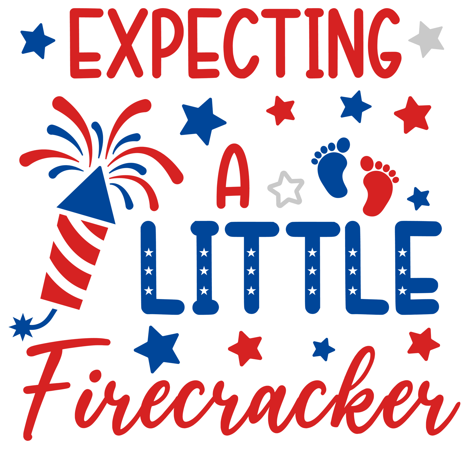 Expecting a Little Firecracker 4th of July | Heat Press Transfer - Heat Press Transfer