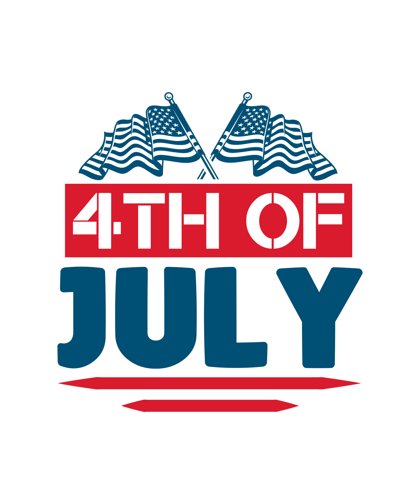 4th of July Design DTF - Ready to Press V2 | Heat Press Transfer - Heat Press Transfer