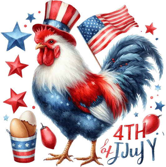 Happy 4th of July Design DTF-Ready Press (V3) | Heat Press Transfer - Heat Press Transfer