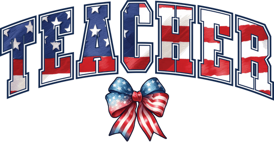 American Teacher Design DTF-Ready to Press (V2) | Heat Press Transfer - Heat Press Transfer