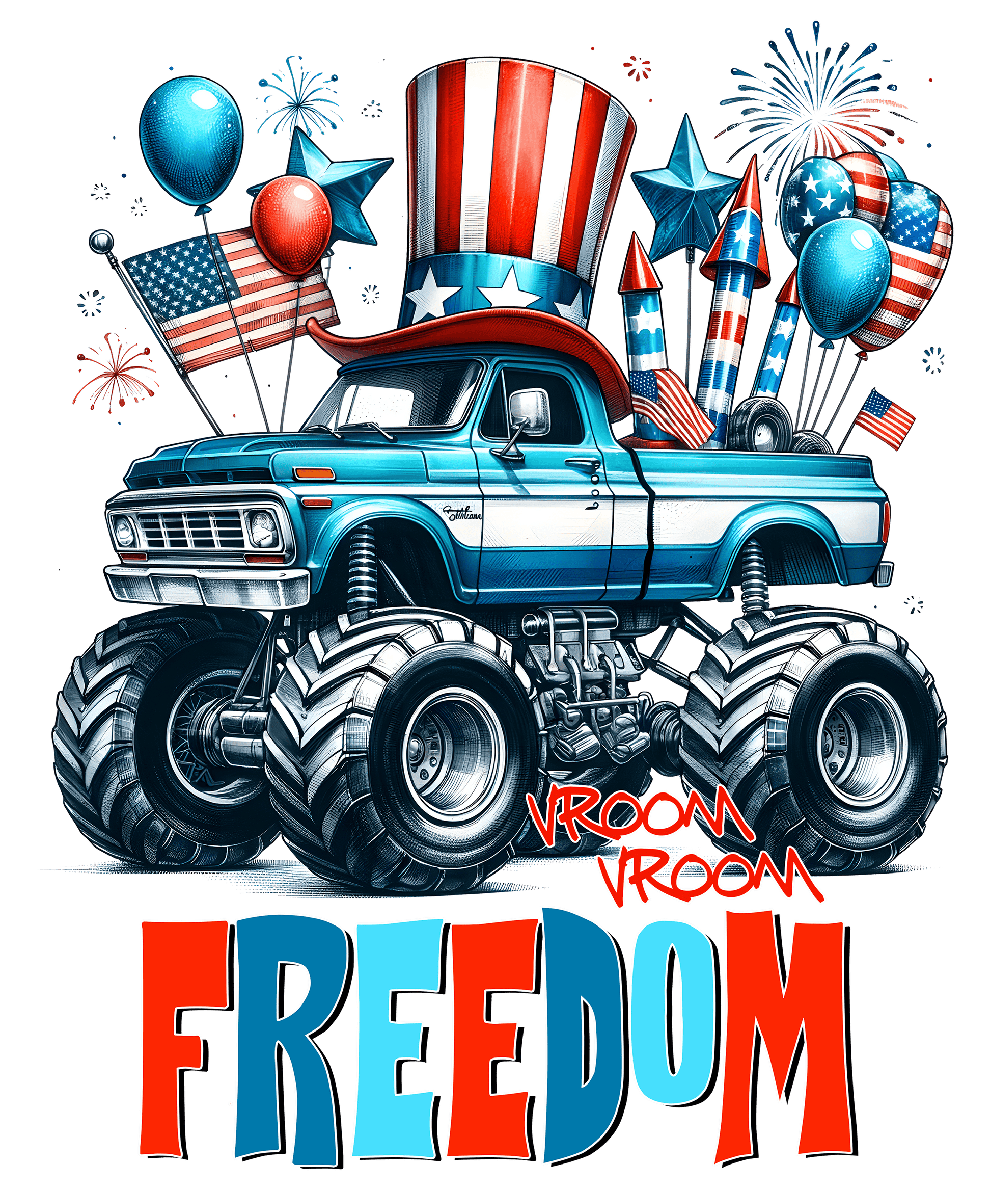Freedom America Design DTF-Ready to Press (V1) | Heat Press Transfer - Heat Press Transfer