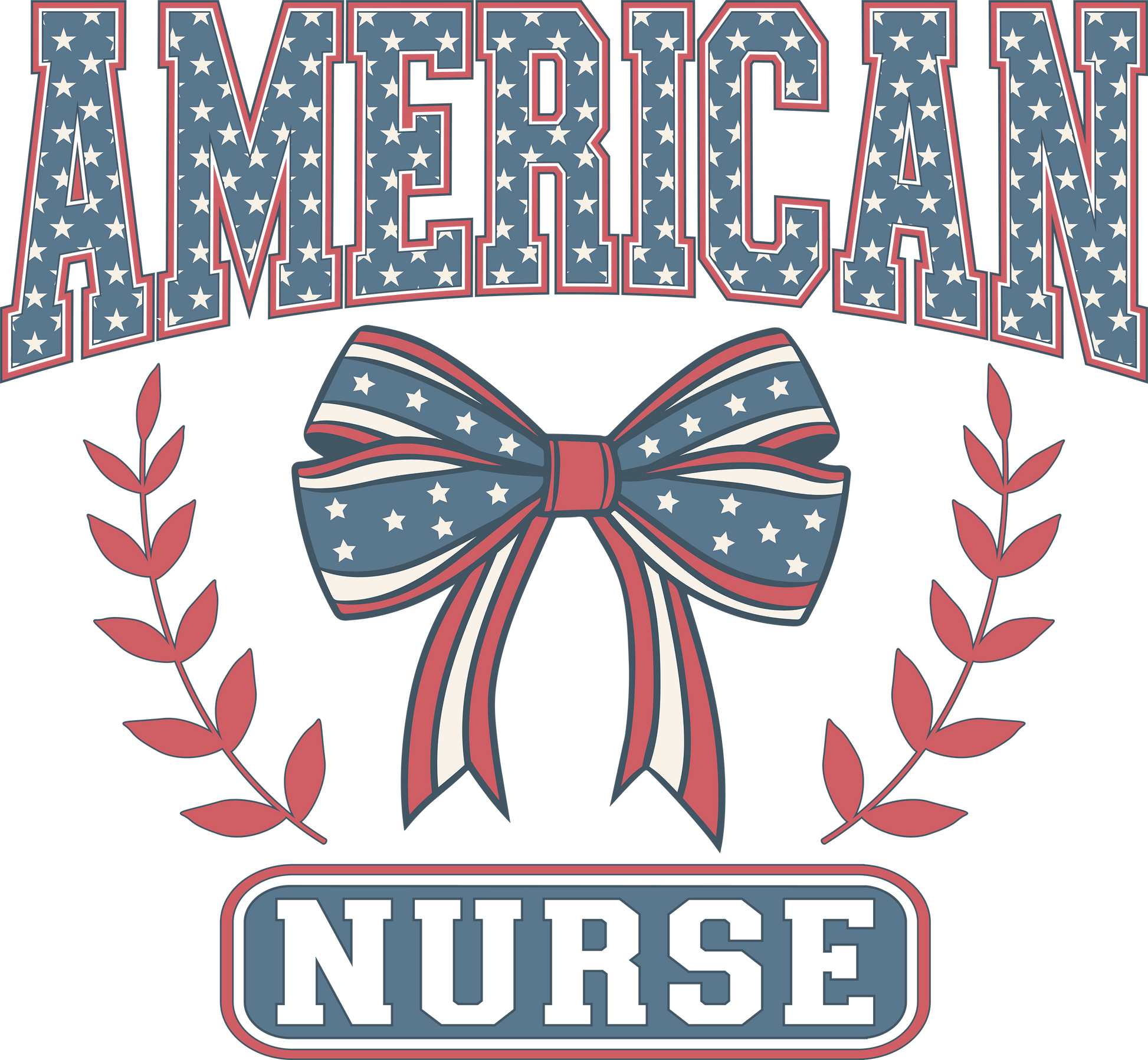 American Nurse Design DTF-Ready to Press (V1) | Heat Press Transfer - Heat Press Transfer