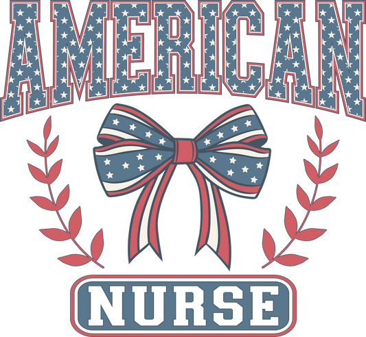American Nurse Design DTF-Ready to Press (V1) | Heat Press Transfer - Heat Press Transfer