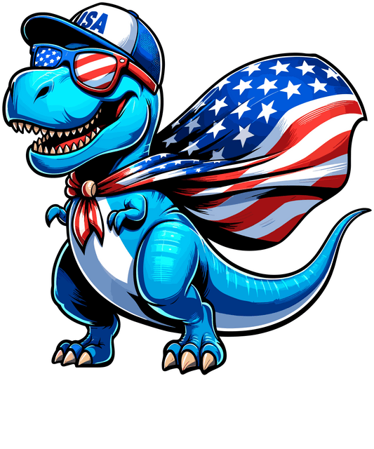 4th of July Dinosaur Design Ready to Press (2) | Heat Press Transfer - Heat Press Transfer