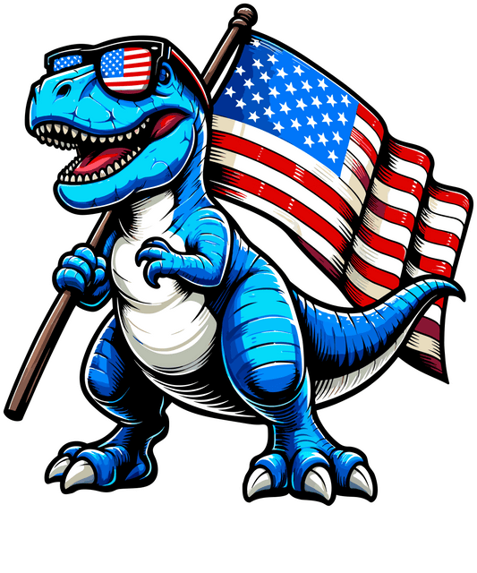 4th of July Dinosaur Design Ready to Press (1) | Heat Press Transfer - Heat Press Transfer
