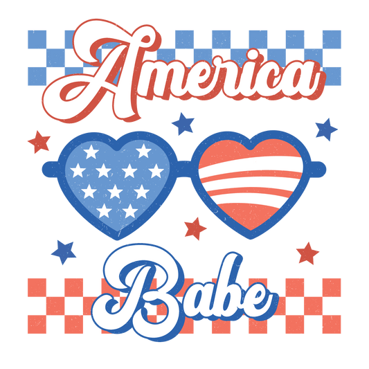 America Babe Design - DTF Ready To Press - Heat Press Transfer