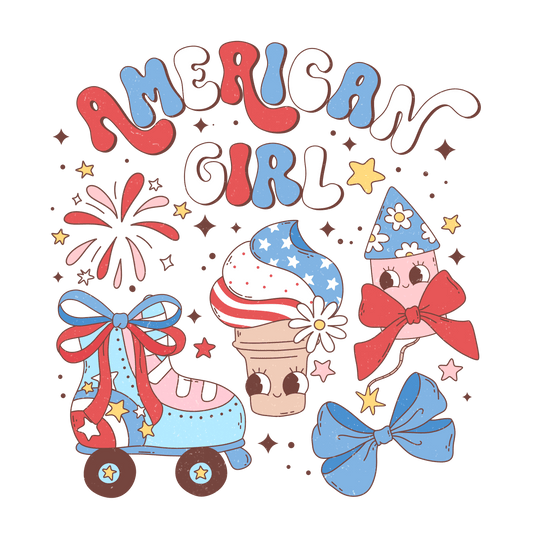 American Girl Design DTF - Ready to Press | Heat Press Transfer - Heat Press Transfer