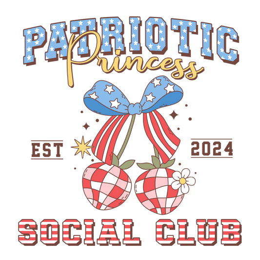 Patriotic Princess Design - DTF Ready To Press - Heat Press Transfer