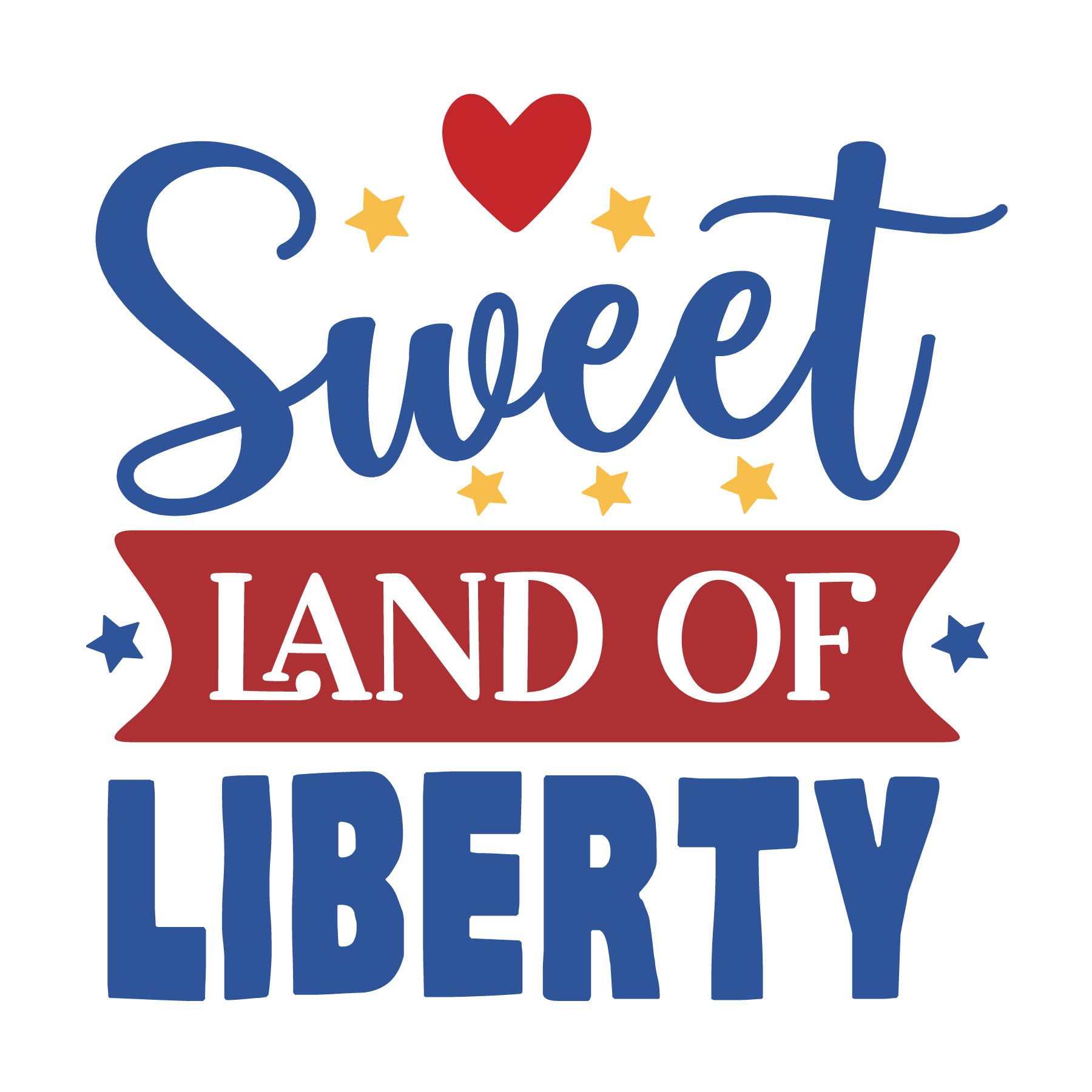 Sweet Land of Liberty DTF Ready to Press V1 | Heat Press Transfer - Heat Press Transfer