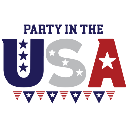 Party in the USA DTF Design - Ready to Press V1 | Heat Press Transfer - Heat Press Transfer