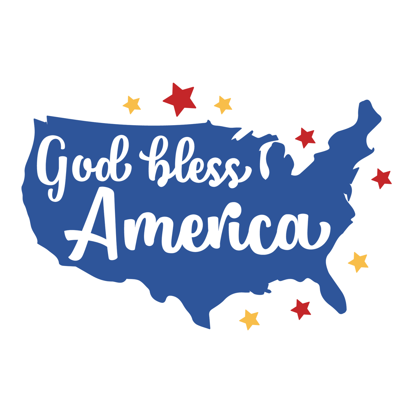 God Bless America Design DTF-Ready Press (V1) | Heat Press Transfer - Heat Press Transfer