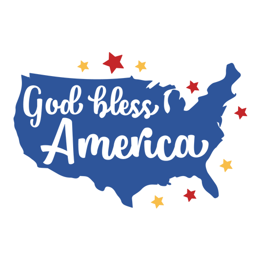 God Bless America Design DTF-Ready Press (V1) | Heat Press Transfer - Heat Press Transfer