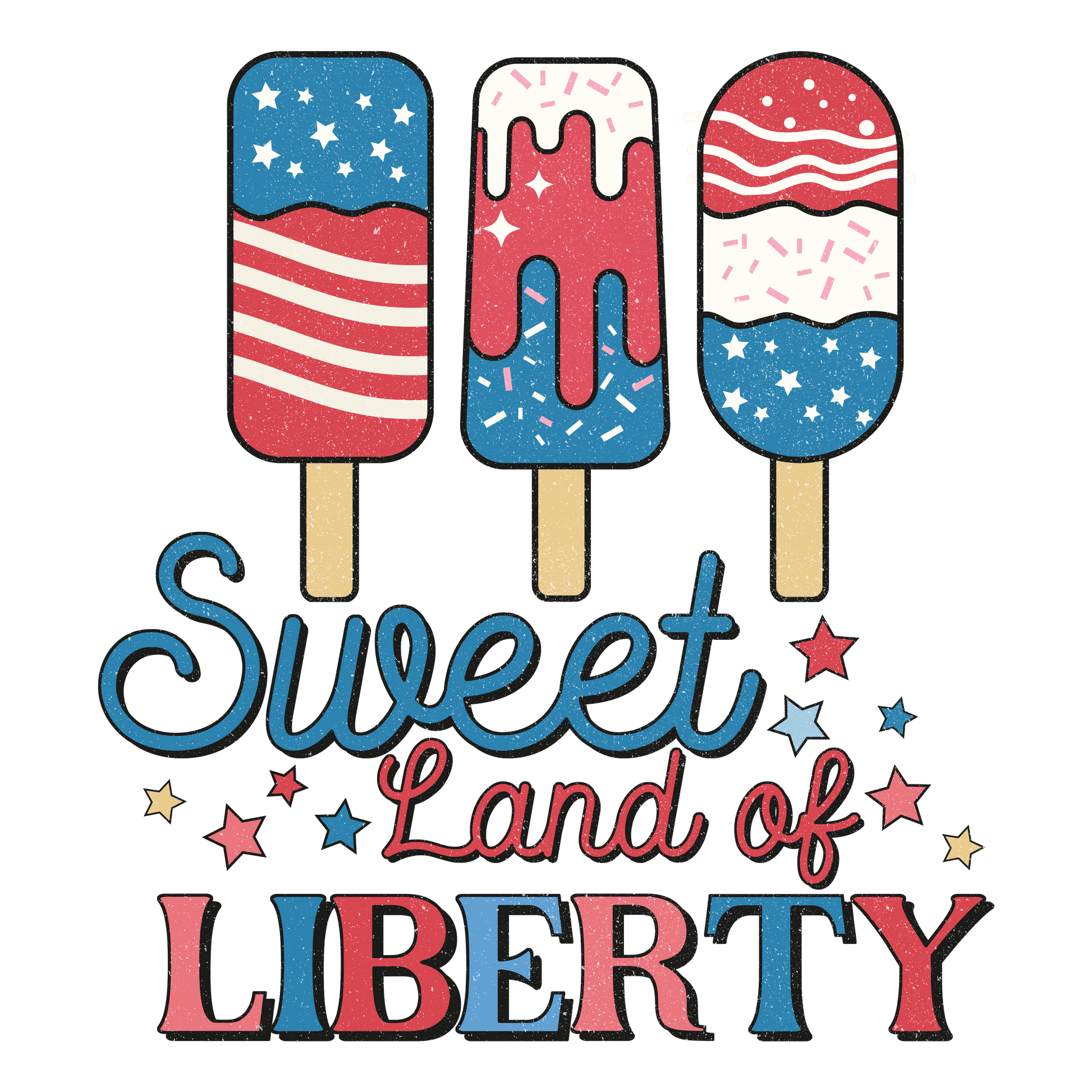 Sweet Land of Liberty DTF Design Ready to Press | Heat Press Transfer - Heat Press Transfer