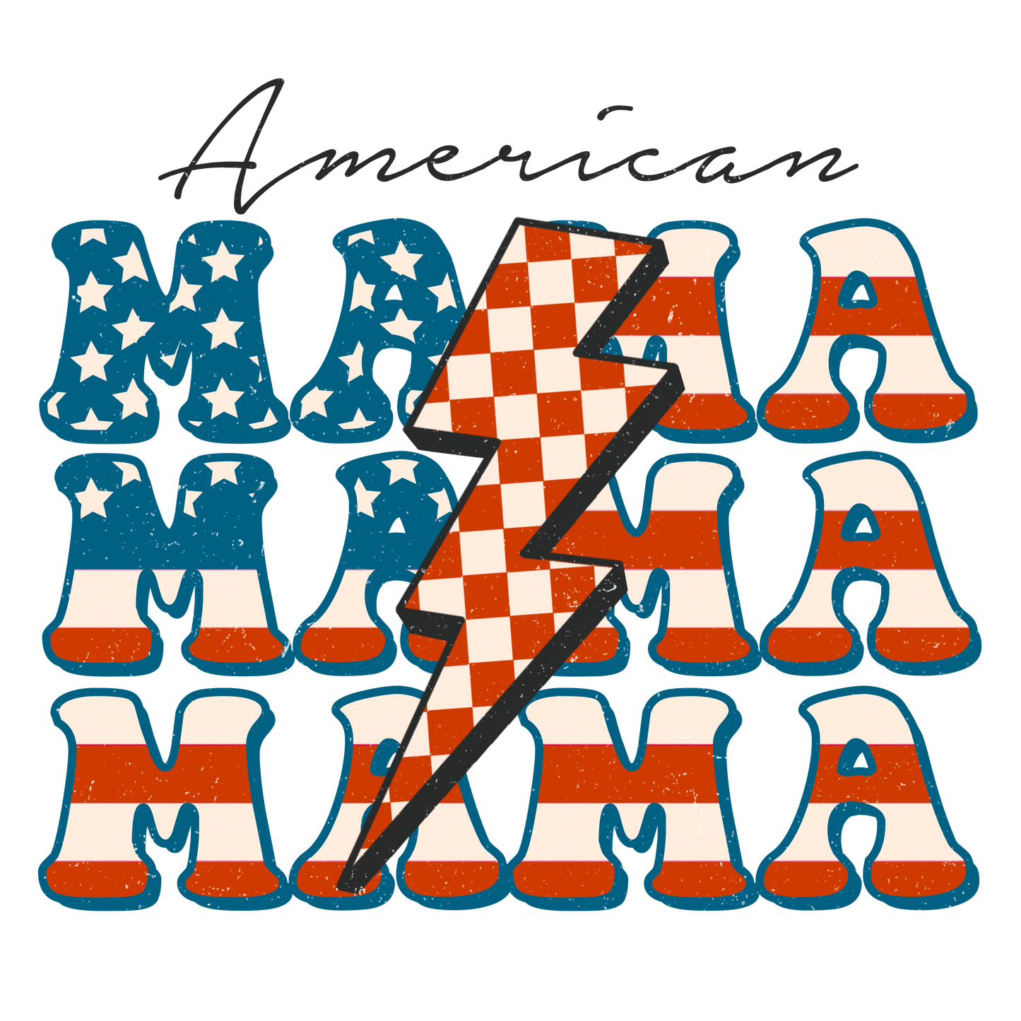 American Mama Design DTF - Ready to Press | Heat Press Transfer - Heat Press Transfer