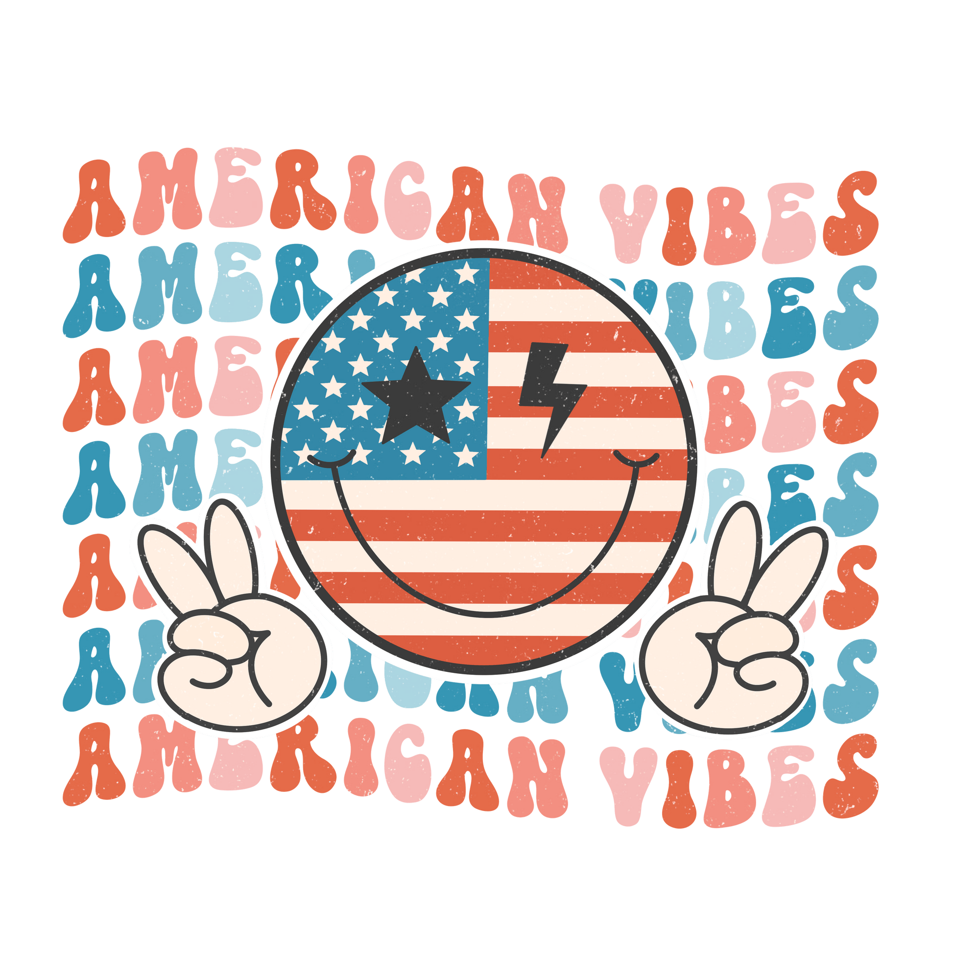 American Vibes Design - DTF Ready To Press - Heat Press Transfer