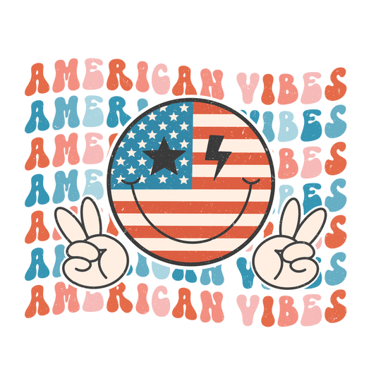 American Vibes Design - DTF Ready To Press - Heat Press Transfer