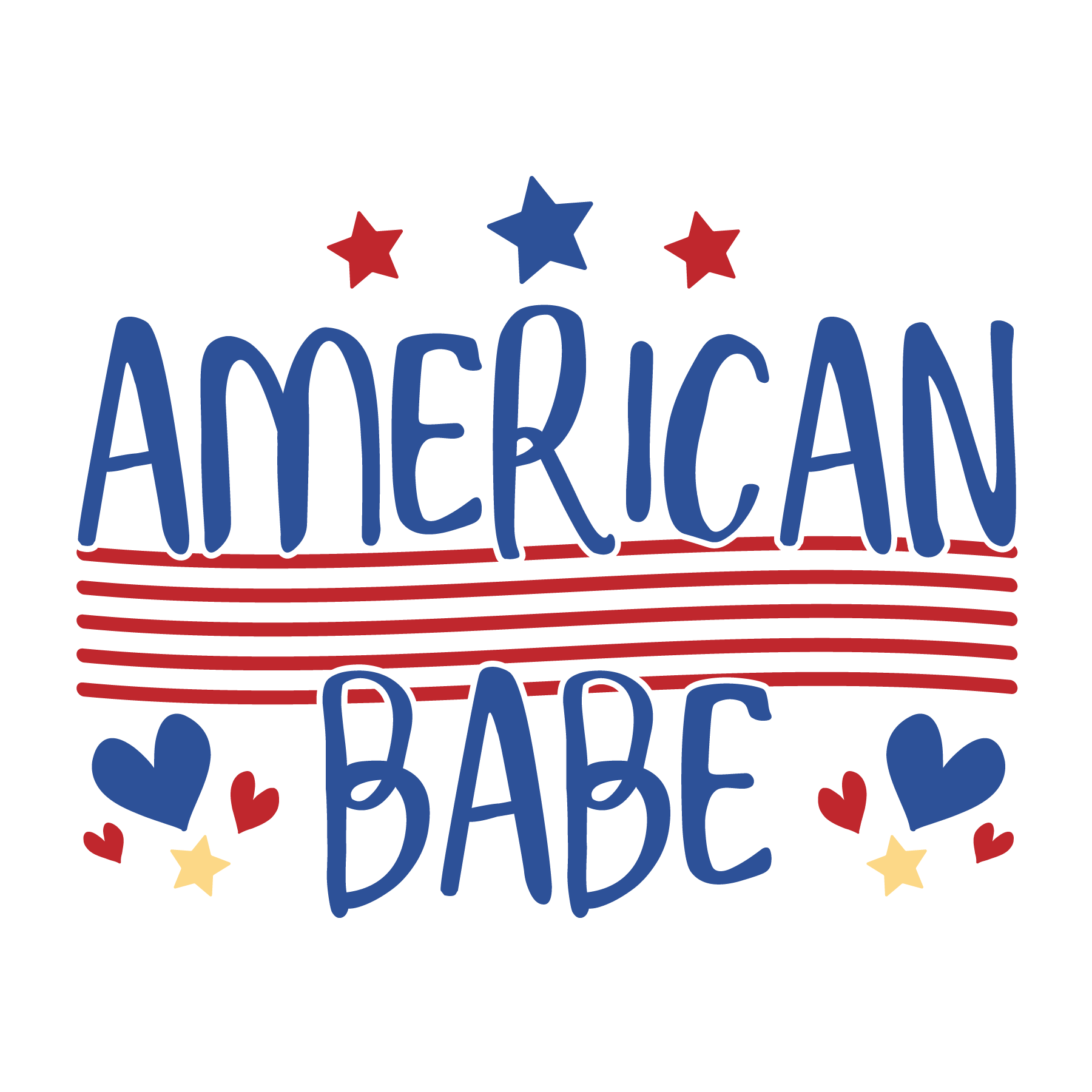 American Babe Design DTF - Ready to Press (V1) | Heat Press Transfer - Heat Press Transfer