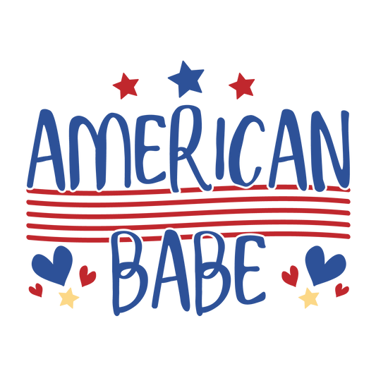 American Babe Design DTF - Ready to Press (V1) | Heat Press Transfer - Heat Press Transfer