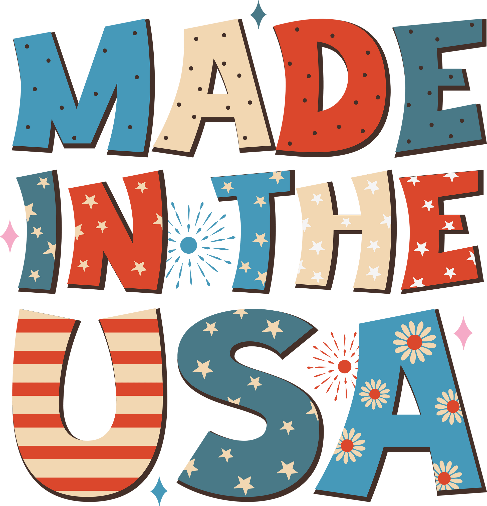 4th of July Made in the USA Design | Heat Press Transfer - Heat Press Transfer