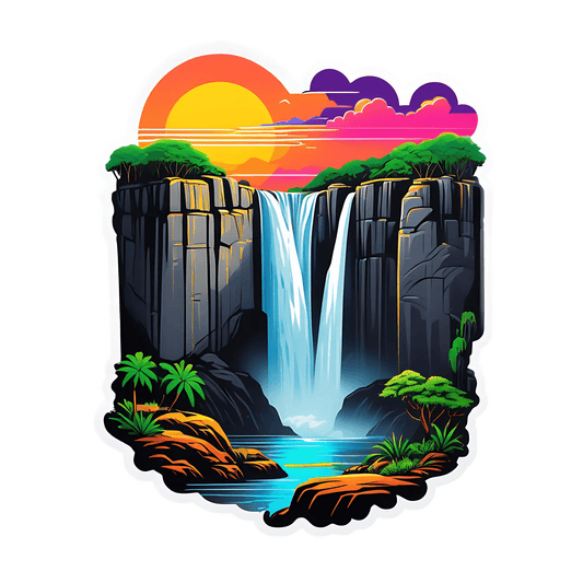 Waterfall Paradise - Sticker - Heat Press Transfer
