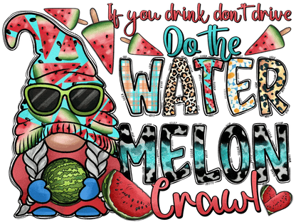 Watermelon Crawl - DTF Ready to Press - Heat Press Transfer