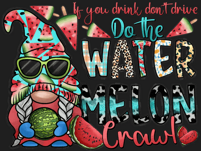 Watermelon Crawl - DTF Ready to Press - Heat Press Transfer