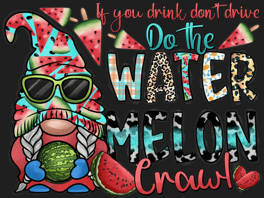 Watermelon Crawl - DTF Ready to Press - Heat Press Transfer
