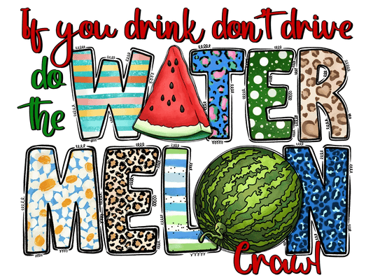 Watermelon Crawl - DTF Ready to Press - Heat Press Transfer