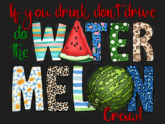 Watermelon Crawl - DTF Ready to Press - Heat Press Transfer