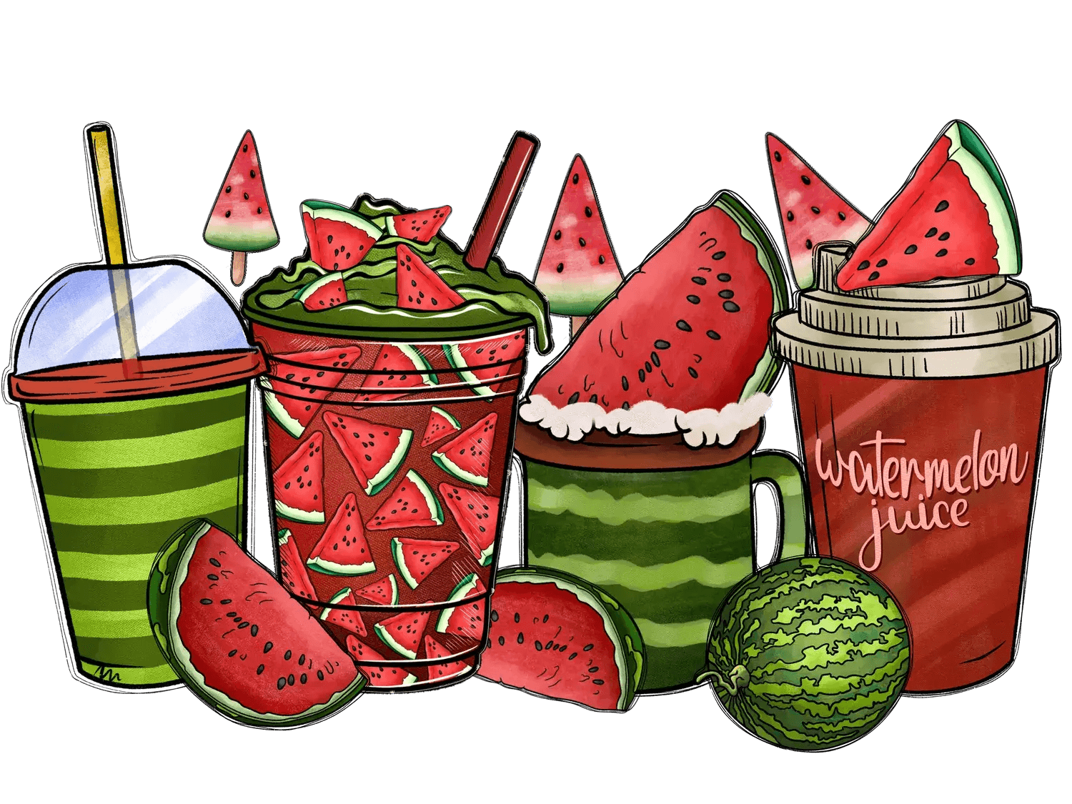 Watermelon Juice Delight - DTF Ready to Press - Heat Press Transfer