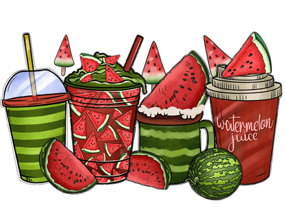 Watermelon Juice Delight - DTF Ready to Press - Heat Press Transfer
