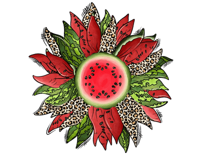 Watermelon Leopard Print - DTF Ready to Press - Heat Press Transfer