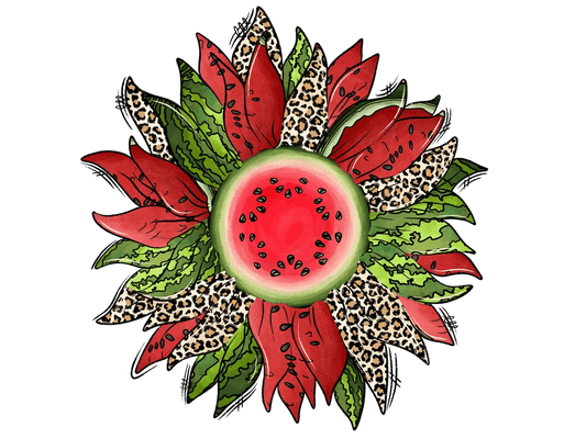 Watermelon Leopard Print - DTF Ready to Press - Heat Press Transfer