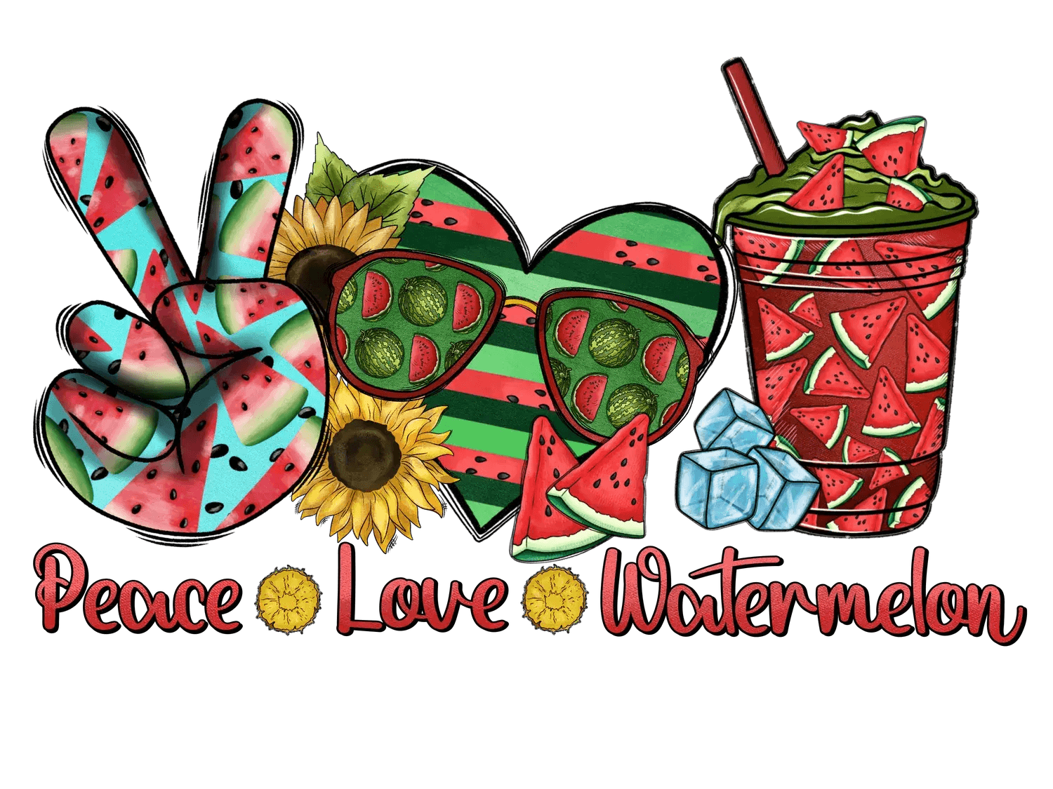Watermelon Summer Vibes - DTF Ready to Press - Heat Press Transfer
