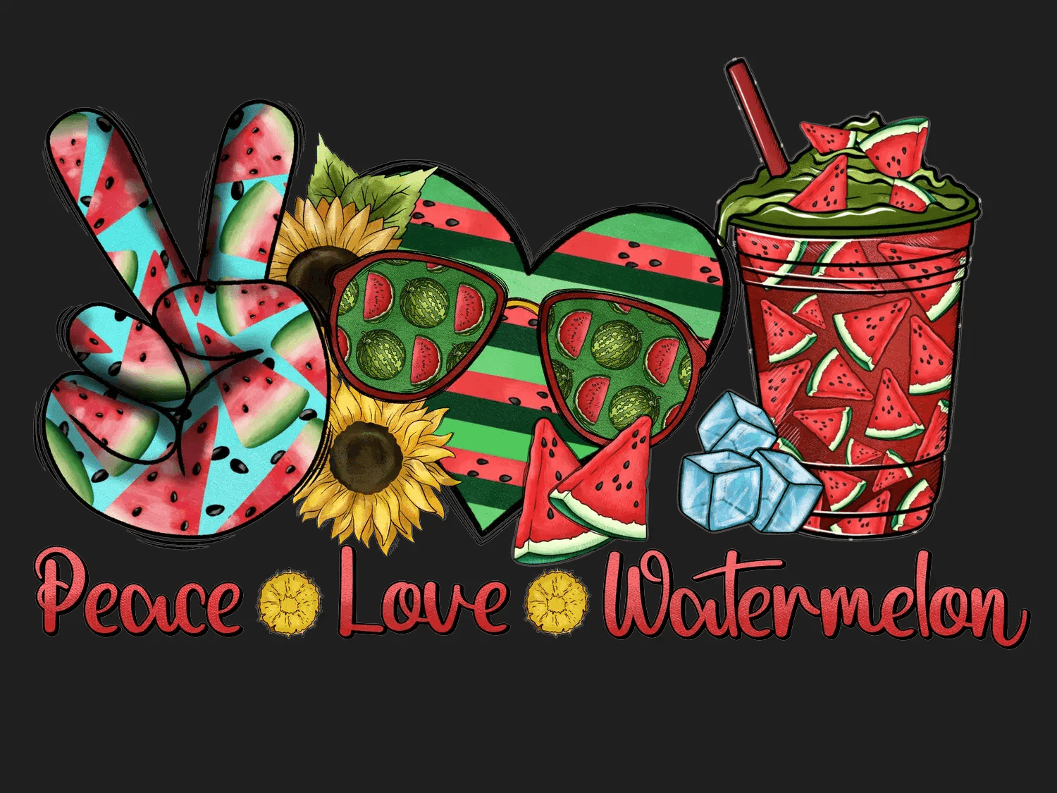 Watermelon Summer Vibes - DTF Ready to Press - Heat Press Transfer