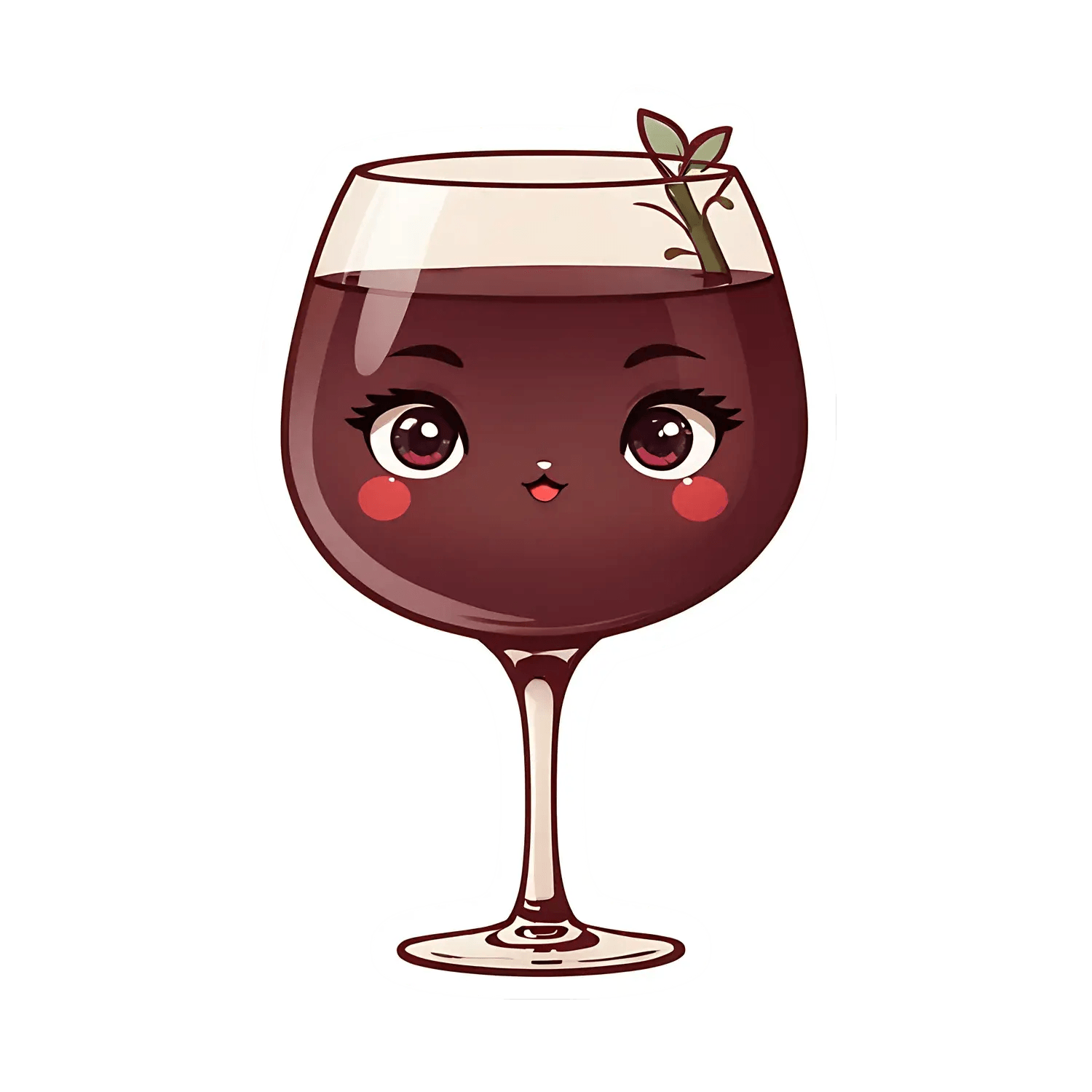 Wine Glass Sticker - Cute and Creative - Heat Press Transfer