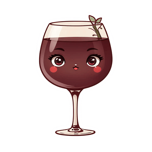 Wine Glass Sticker - Cute and Creative - Heat Press Transfer
