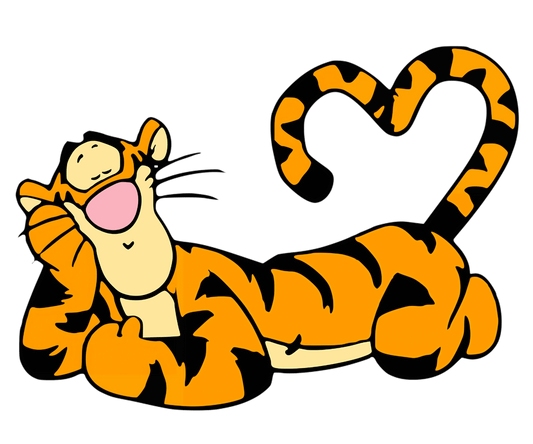 Winnie The Pooh Tigger Valentine's Day Design - DTF Ready To Press - Heat Press Transfer