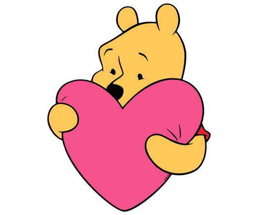 Winnie The Pooh Valentine's Day Boy Friends Design - DTF Ready To Press - Heat Press Transfer