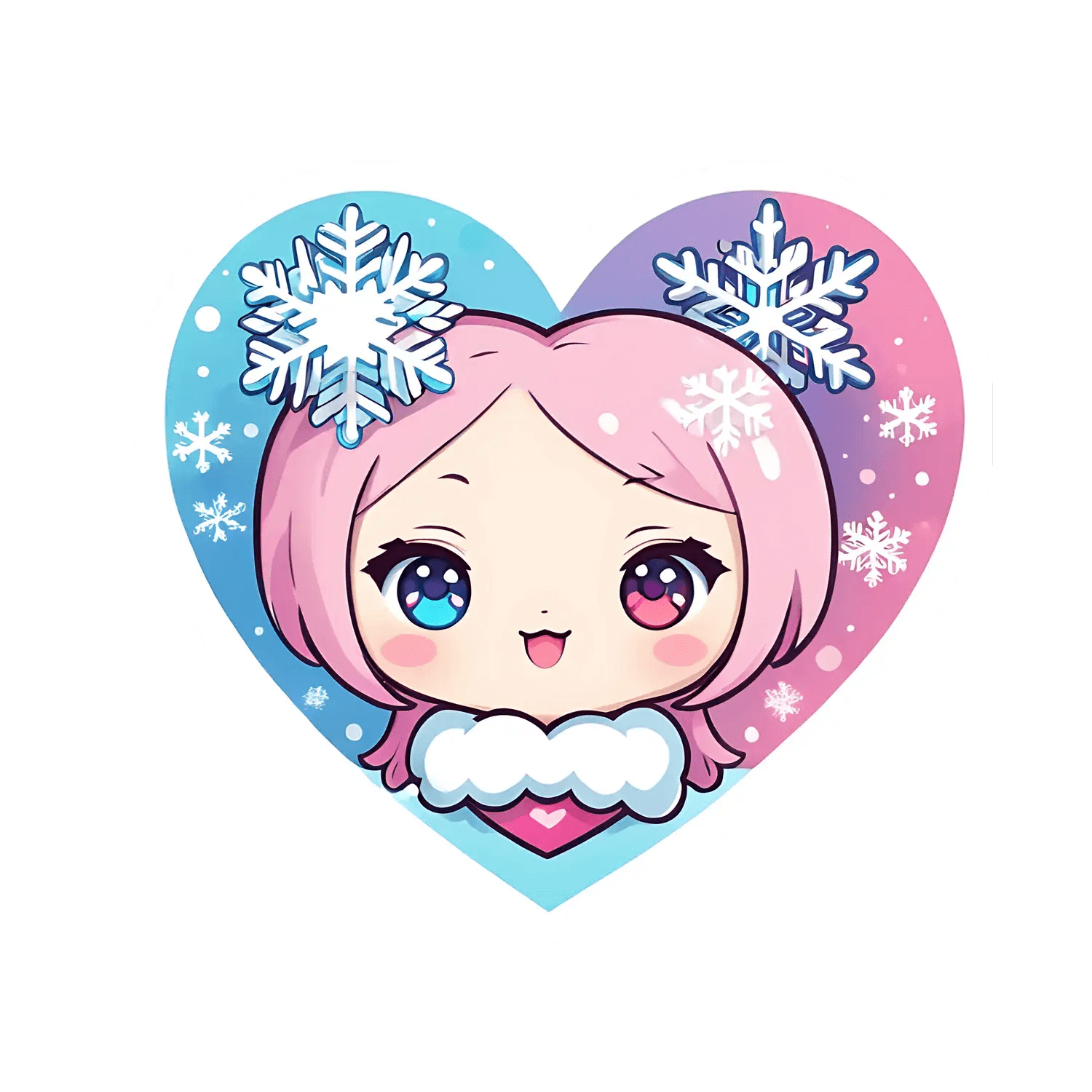 Winter Beauty - Cute Sticker - Heat Press Transfer