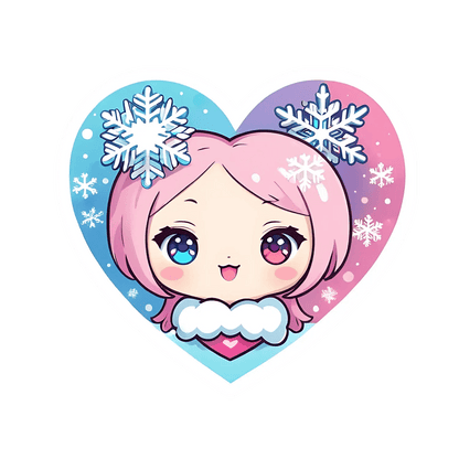 Winter Beauty - Cute Sticker - Heat Press Transfer