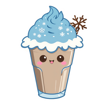 Winter Coffee Cup - Sticker - Heat Press Transfer