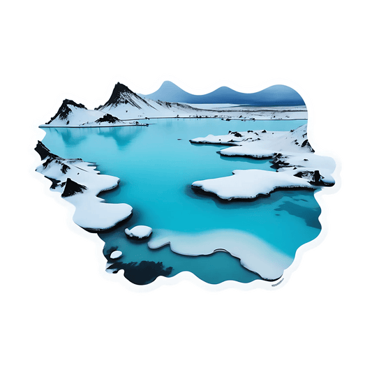 Winter Landscape Sticker - Snowcapped Mountains - Heat Press Transfer