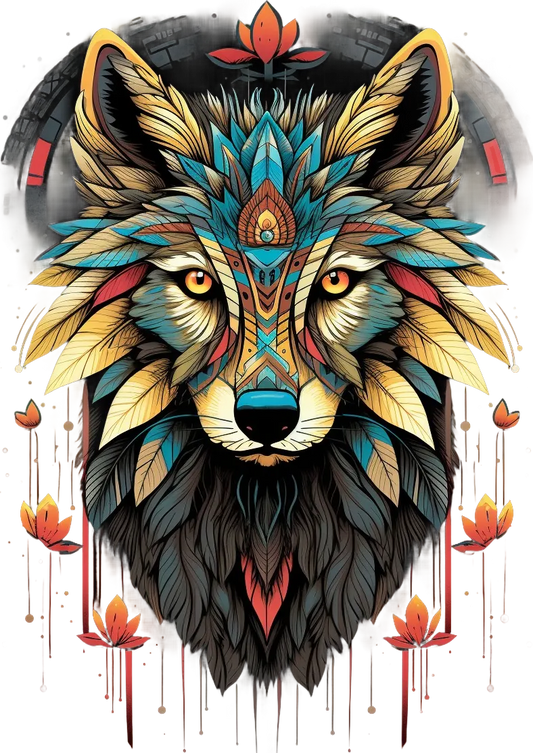 Wolf Artwork - DTF Ready to Press - Heat Press Transfer