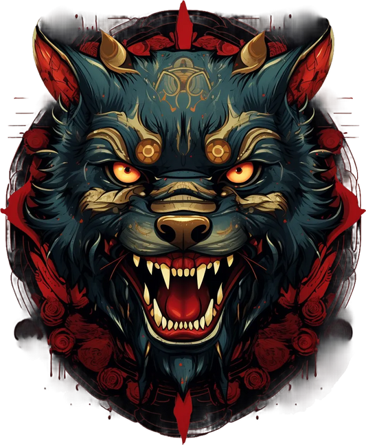 Wolf Tattoo Art - DTF Ready to Press - Heat Press Transfer
